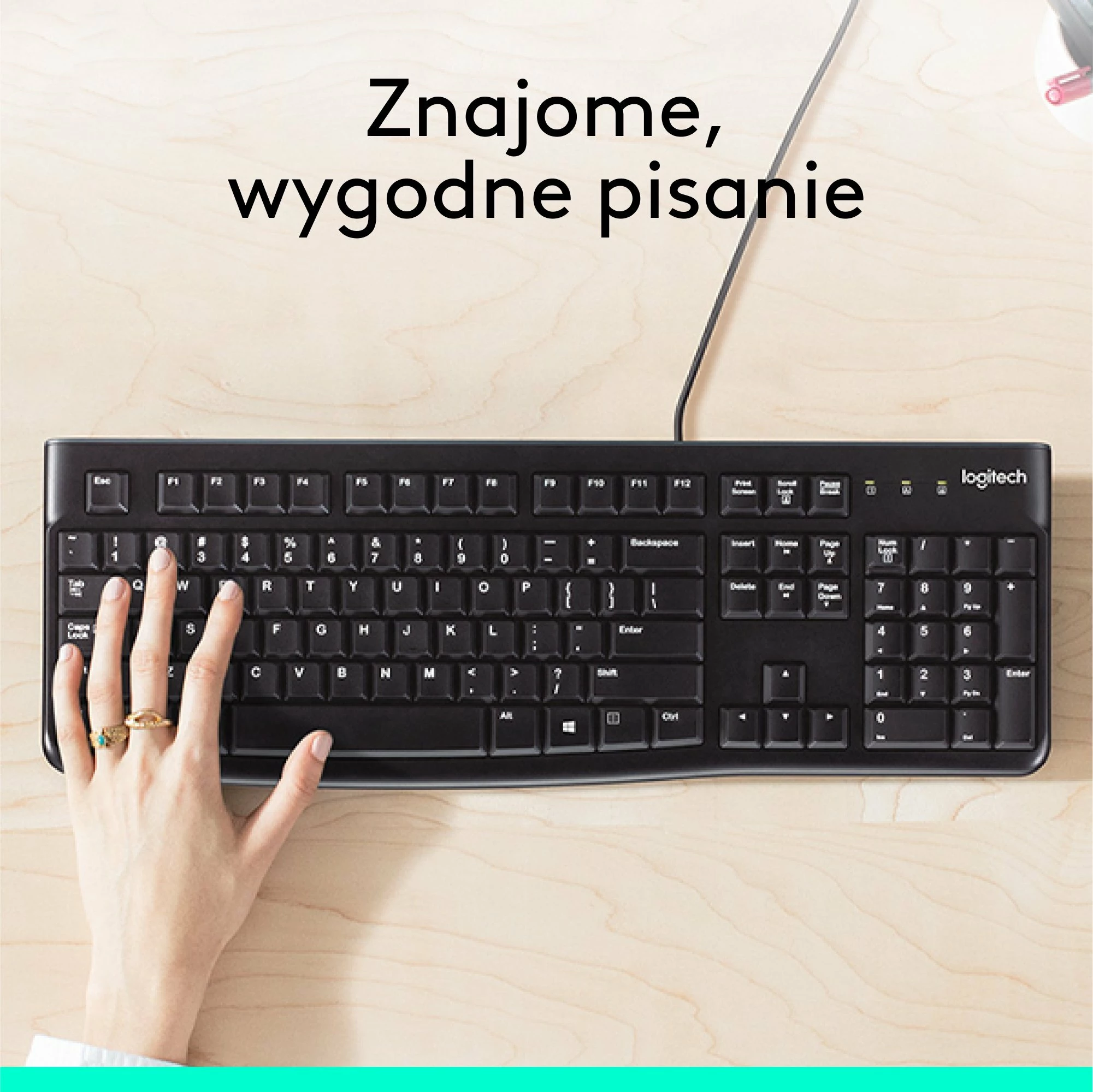 Tastierë Logitech K120 920-002509, USB me kabllo, US INTL, e zezë