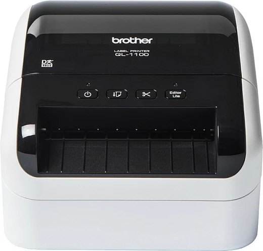 Printer etiketash Brother QL-1100C, termik direkt, 300x300 DPI, USB, 110 mm/s, zi/bardhë