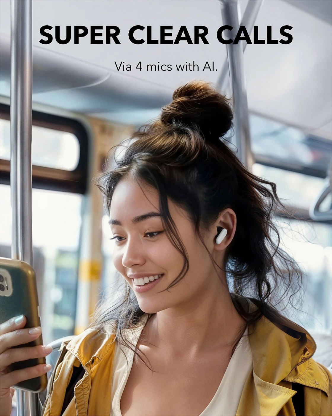 Kufje Anker Soundcore P31i, TWS, ANC, USB-C, IP55, të bardha