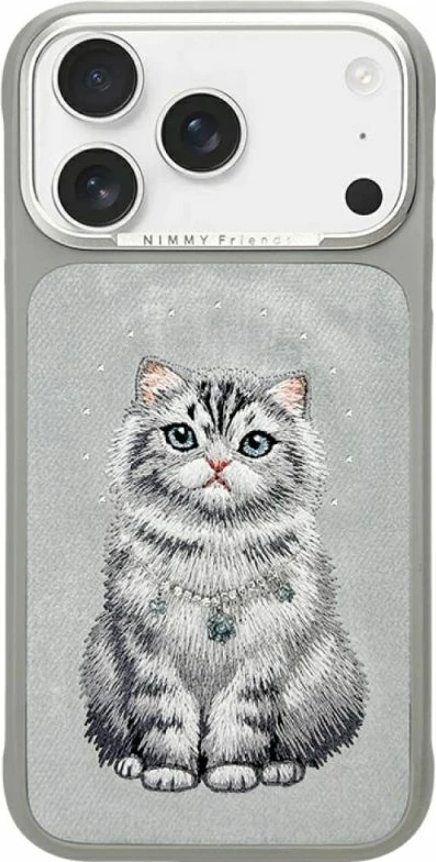 Kutí iPhone Nimmy Lucky Fashion Cat MagSafe, gri