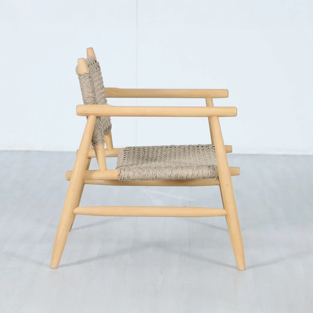 Karrige e ulët LALOU, natyrale, 73.5x67x80cm