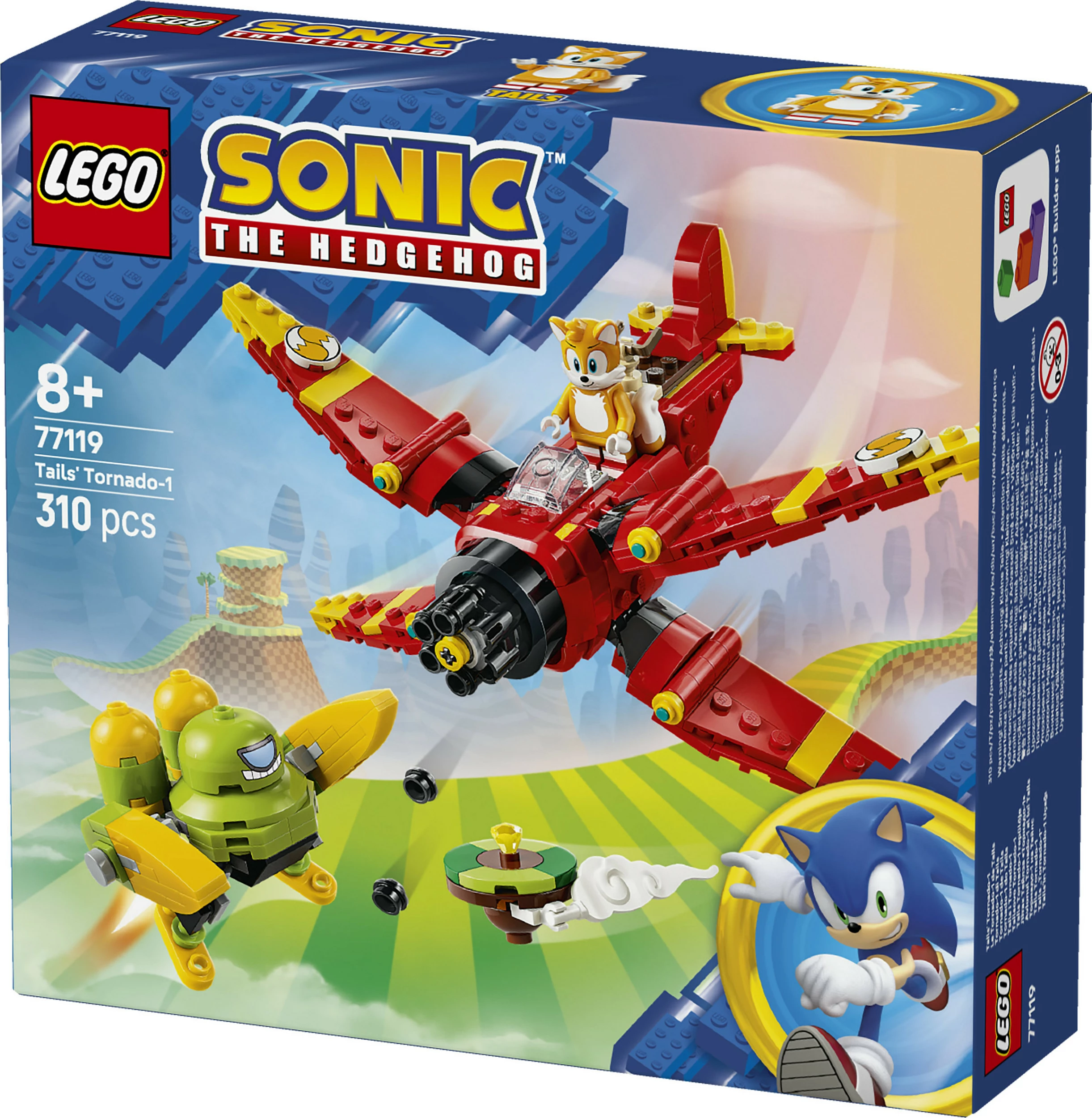 Set ndërtimi LEGO Sonic The Hedgehog 77119 Tails' Tornado-1, 310 copë, multicolor