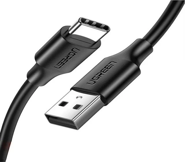 Kabllo USB UGREEN US287, USB-A në USB-C, 0.25m, e zezë