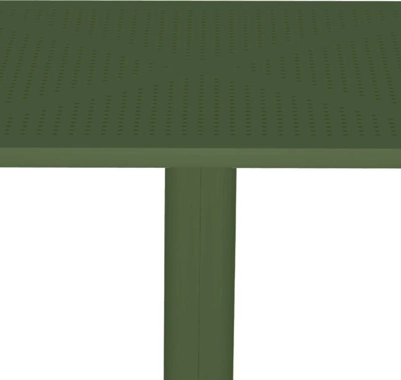 Tavolinë Groovy për jashtë, PP, ngjyrë e gjelbër e errët, 60x60x76cm