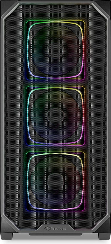 Kasë Sharkoon AK5M RGB, Midi Tower, xham i temperuar, RGB, e zezë