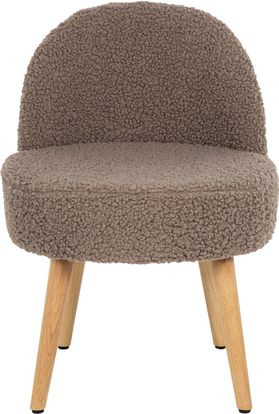 Karrige YASMINE FH8395.25 shpinë e ulët, pëlhurë boucle ngjyrë kafe e lehtë, 47x46x64.5H cm.