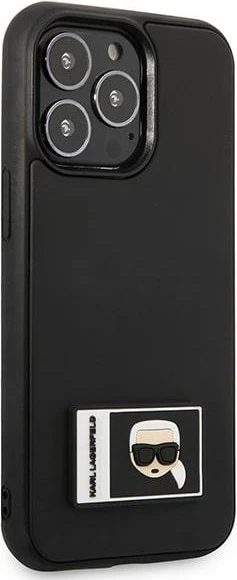 Mbështjellës Karl Lagerfeld KLHCP13L3DKPK për iPhone 13/13 Pro 6.1", Ikonik Patch, i zi
