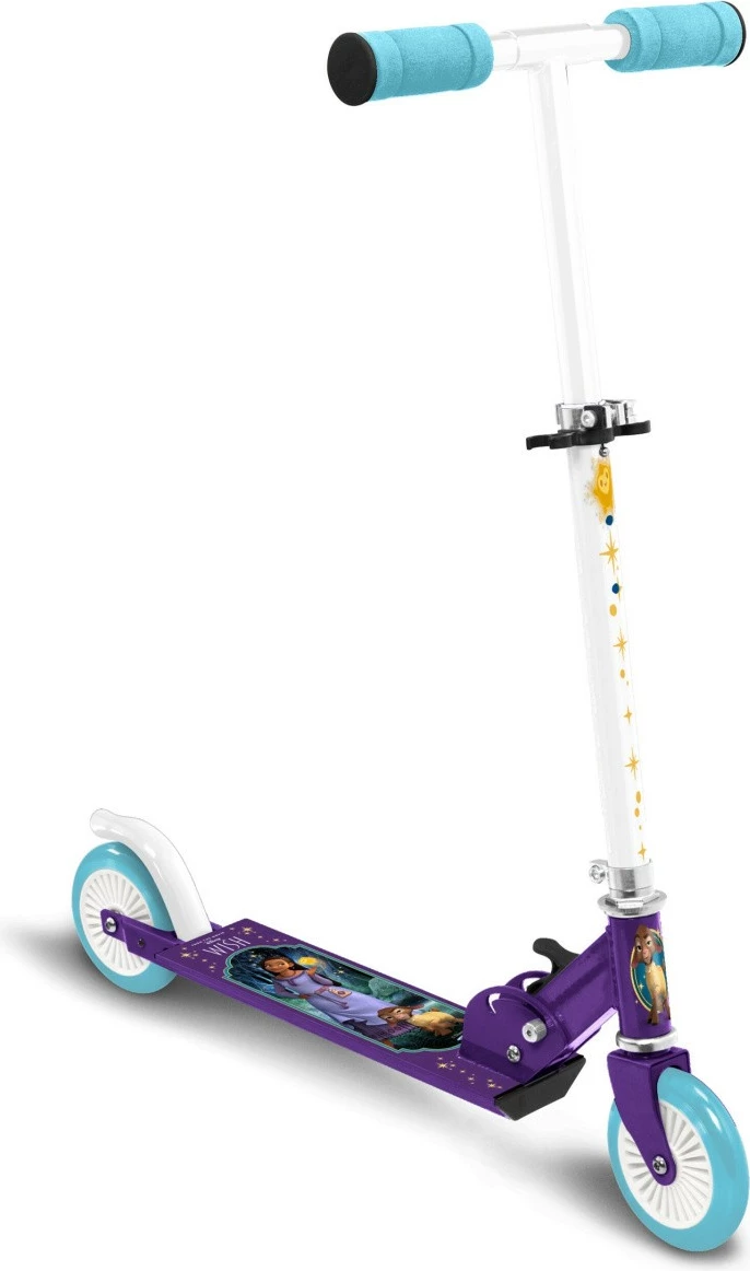 Trotinet për fëmijë Pulio Wish, 2 rrota, alumini, blu/vjollcë/bardhë