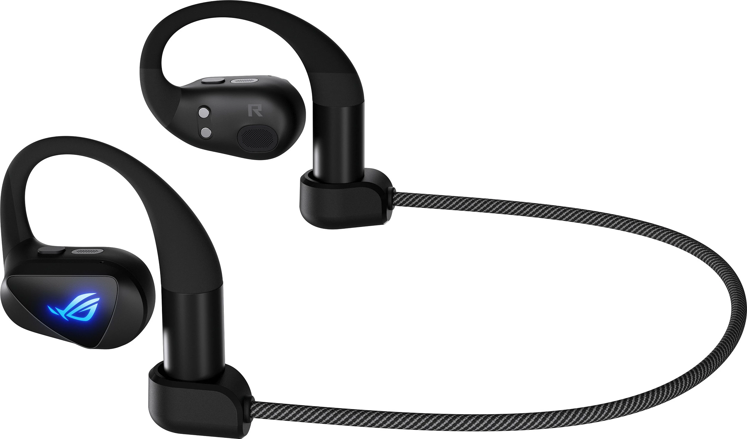Kufje ASUS ROG Cetra Open Wireless, TWS gaming, Bluetooth 6.0 + 2.4GHz, të zeza