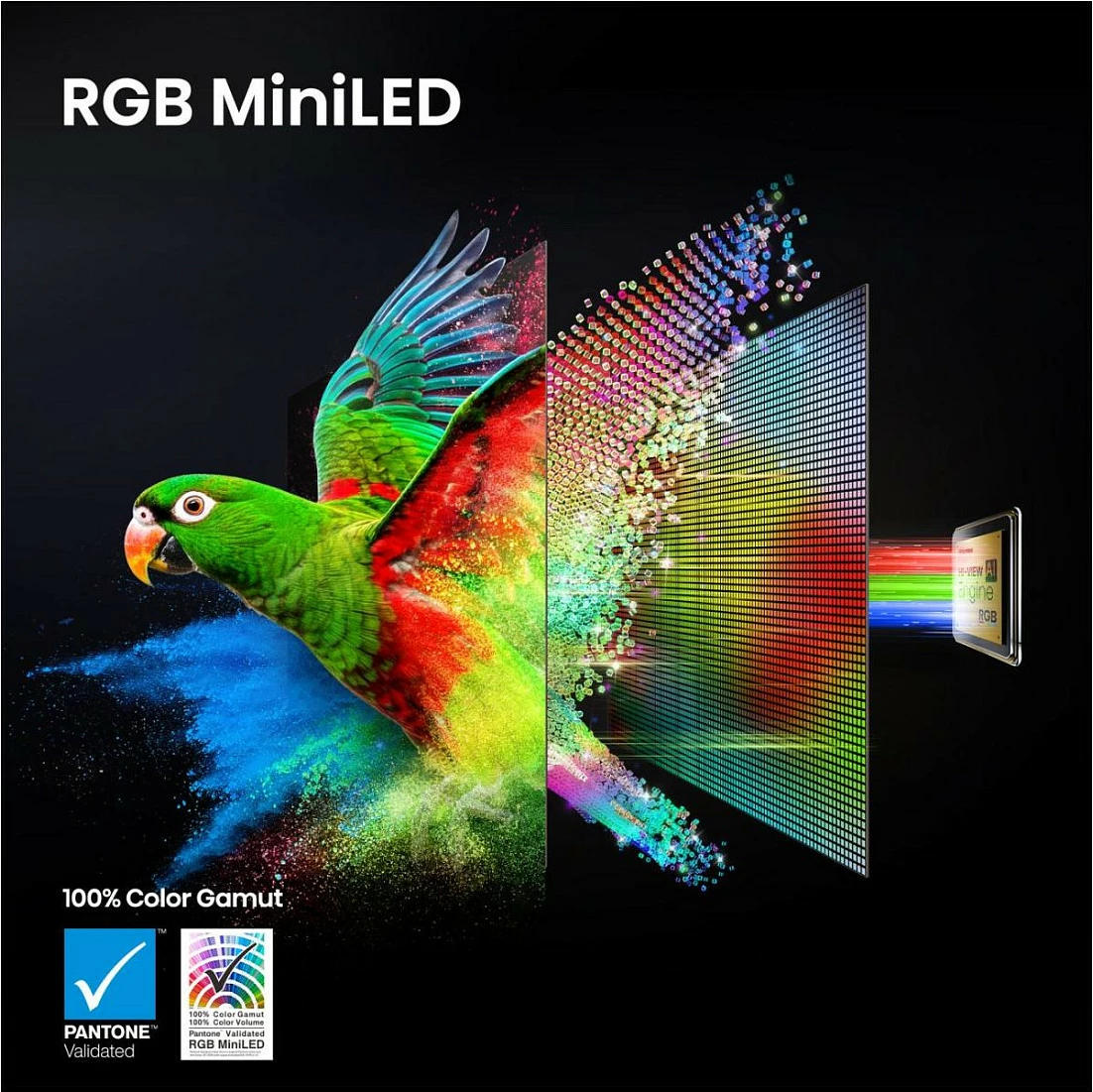 Televizor Smart Hisense 65UR9DS, 65" 4K RGB MiniLED, 170Hz, WiFi/Bluetooth, USB-C, i zi/gri