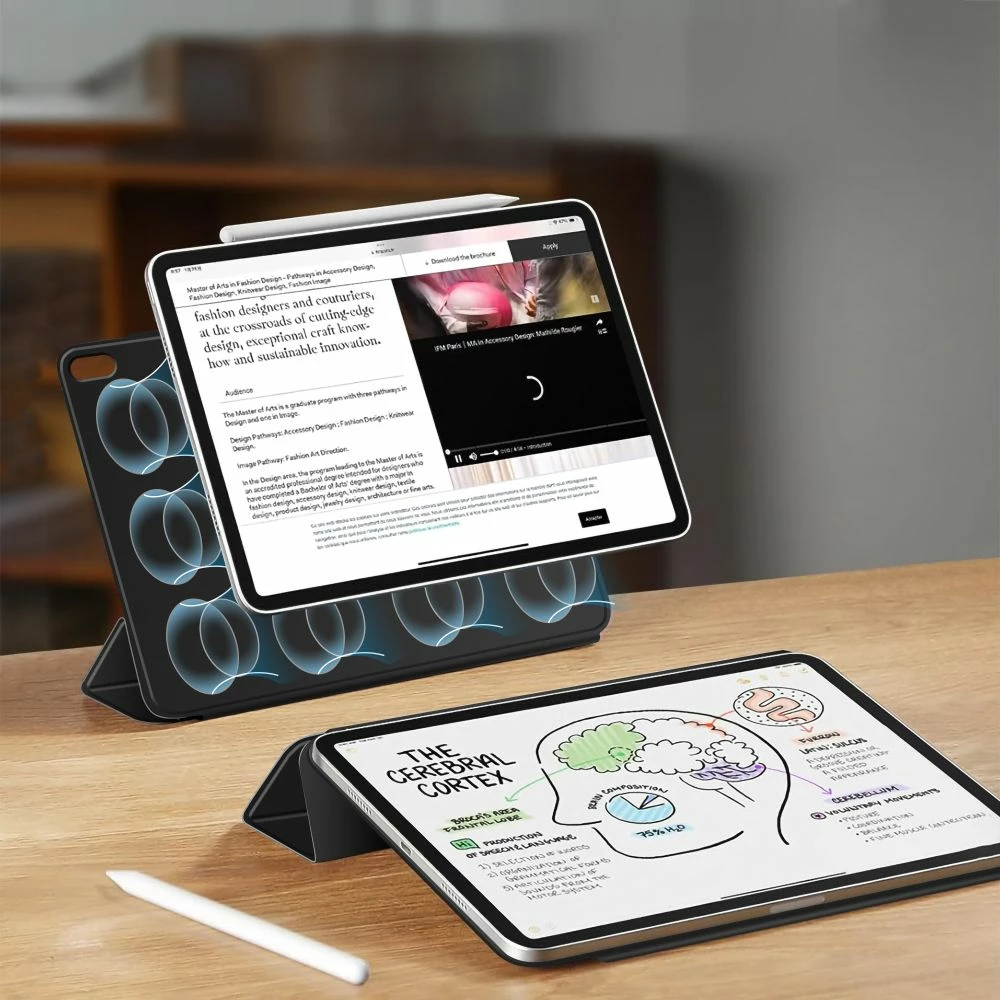 Mbështjellës Tech-Protect Smartcase Magnetic për iPad Air 13" 2024/2025, i zi