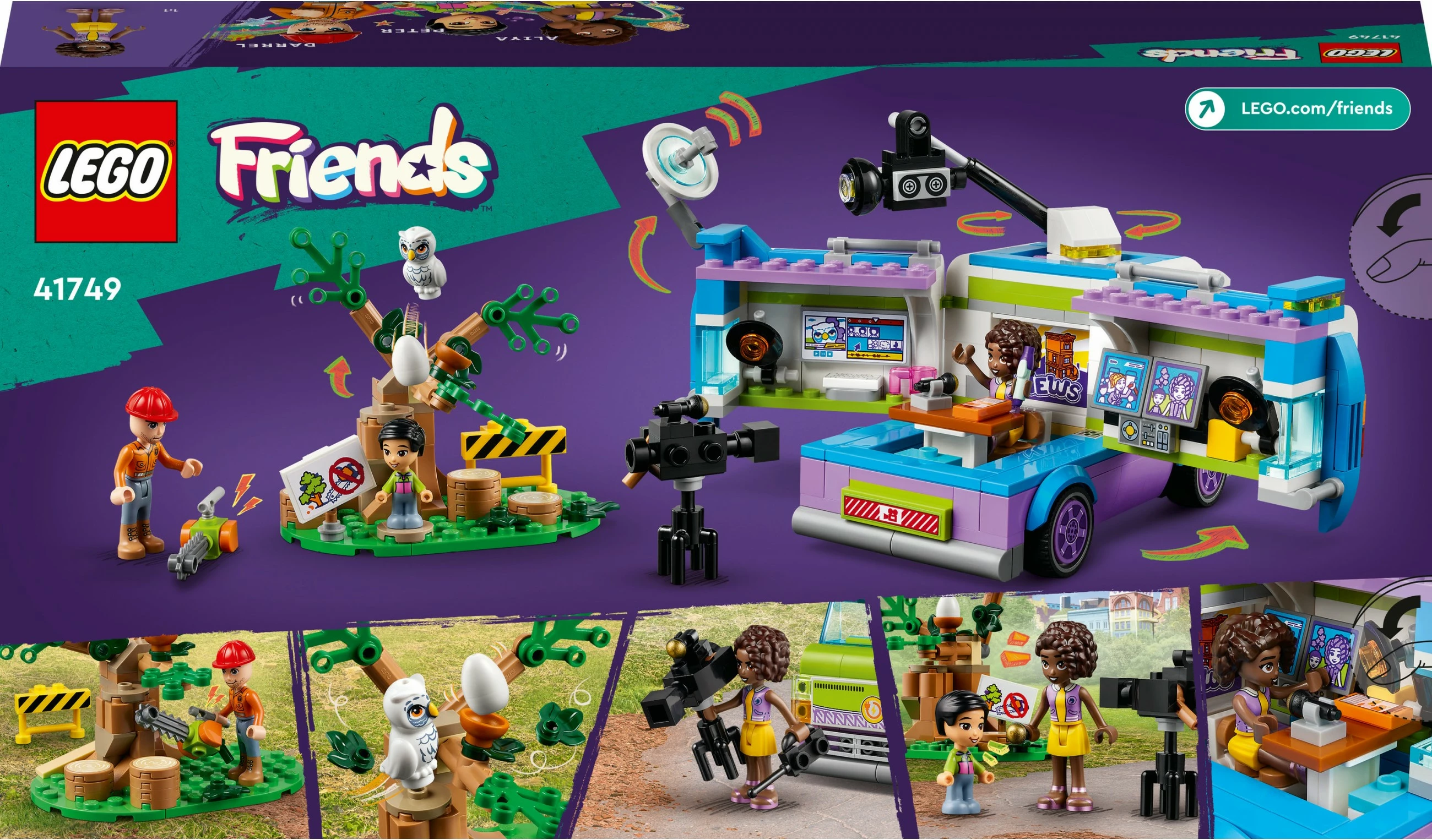 Set ndërtimi LEGO Friends 41749 Nachrichtenwagen, multikolor