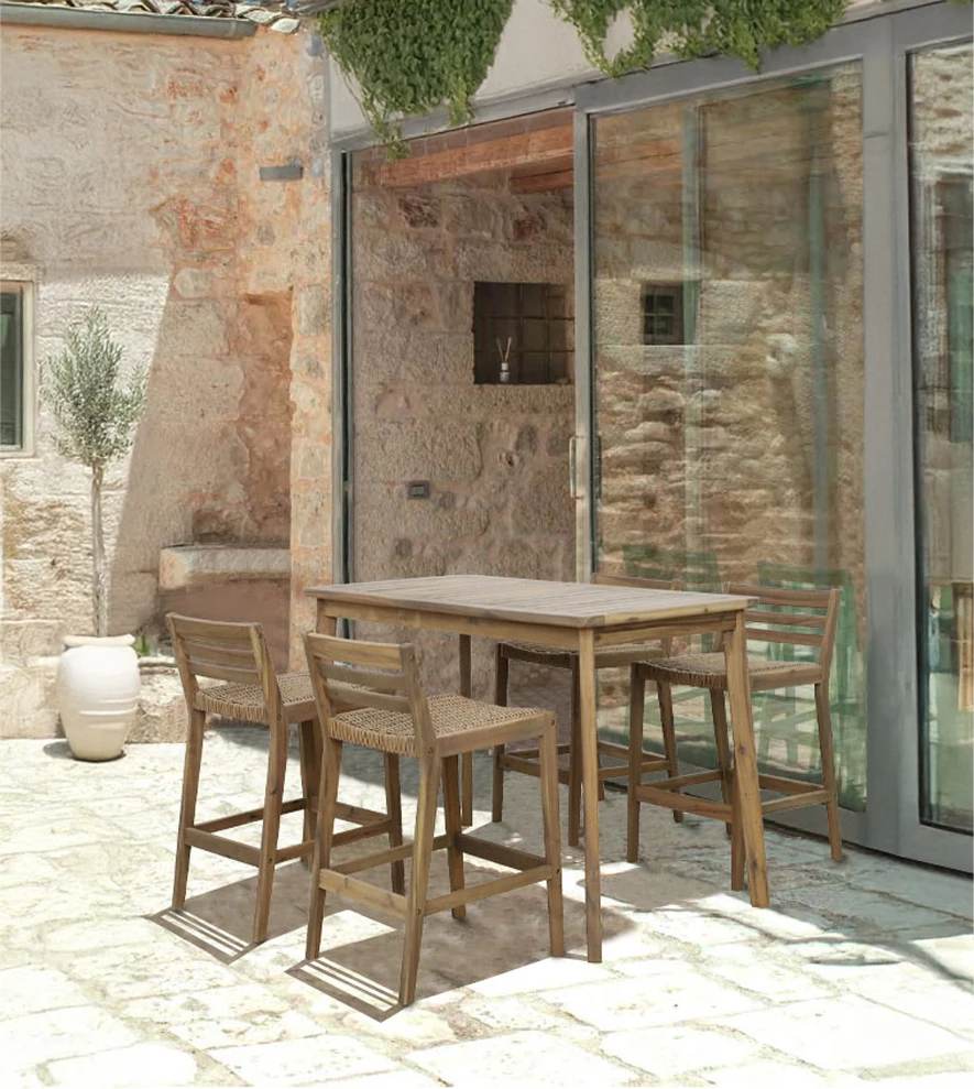 Tavolinë bar Toujour, ngjyrë natyrale, 131.5x70x90