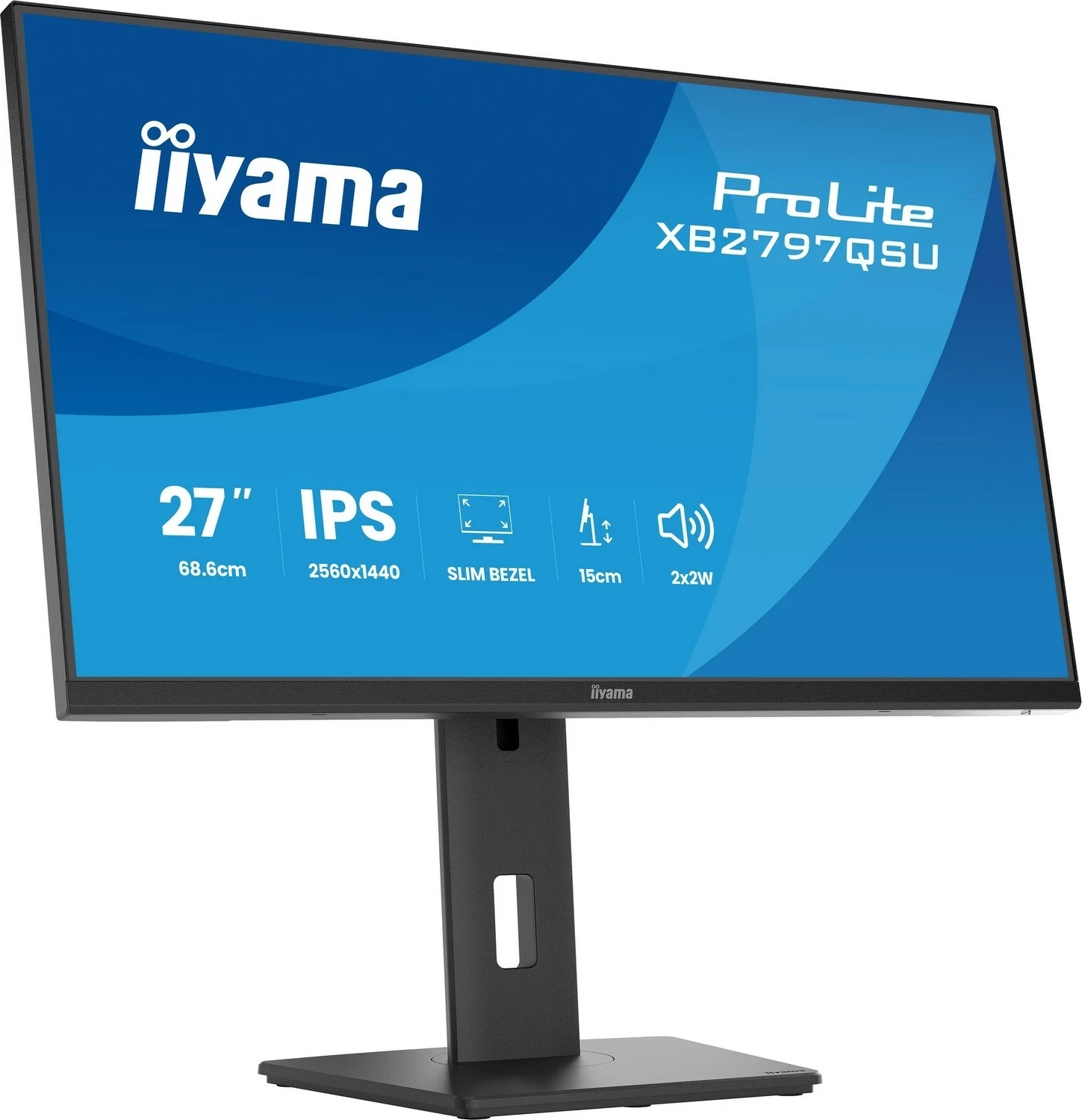 Monitor iiyama ProLite XB2797QSU-B1, 27 inch, IPS, 2560x1440, LED, i zi