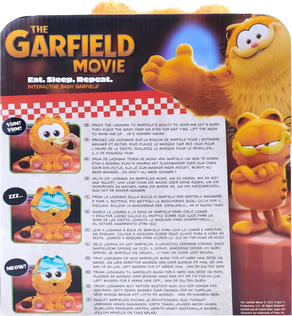 The Garfield Movie - Interactive Baby Garfield 25cm Soft Toy