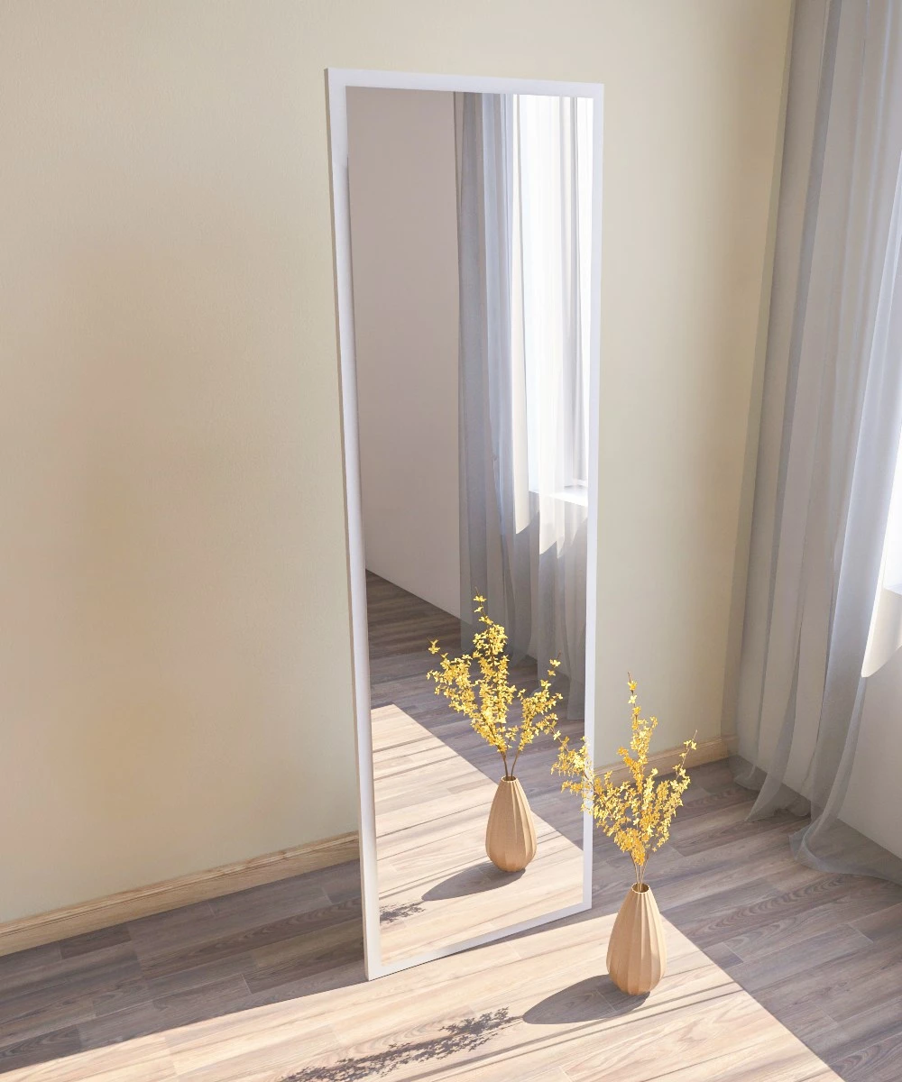 Pasqyrë dyshemeje Hanah Home, Tessa, e bardhë