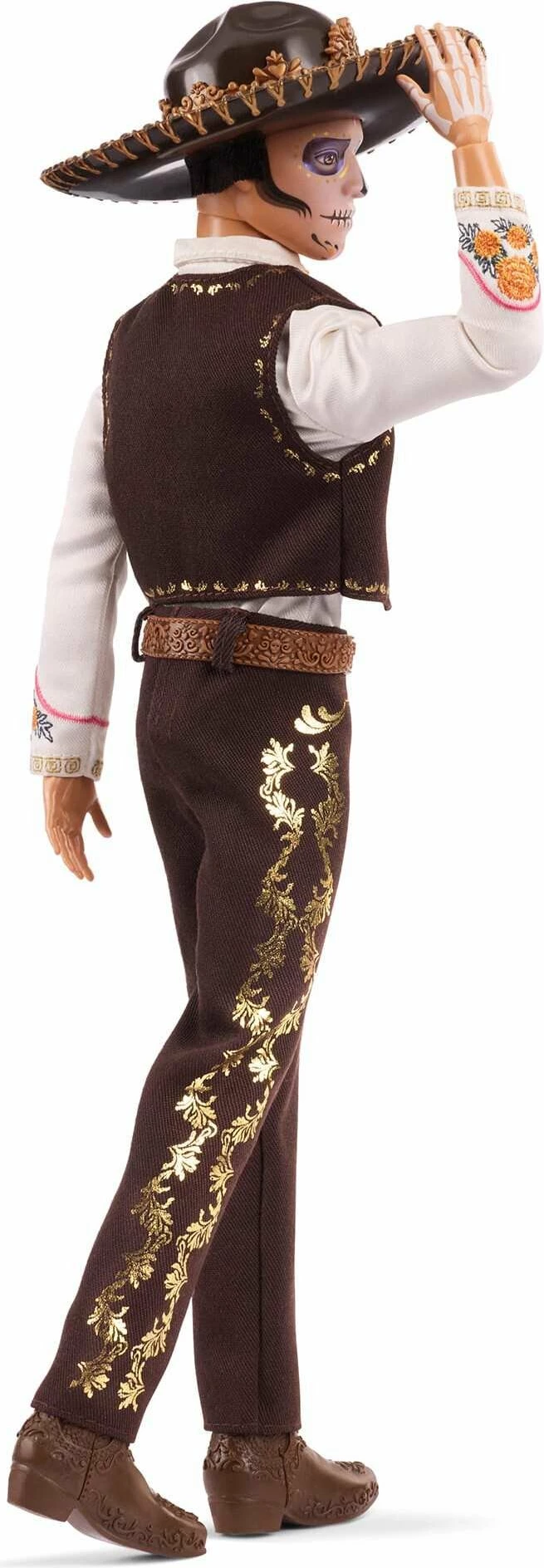 Kukull koleksionuese Ken Mattel Signature Dia De Muertos 2025 JBJ06 me aksesorë, certifikatë autenticiteti dhe stand