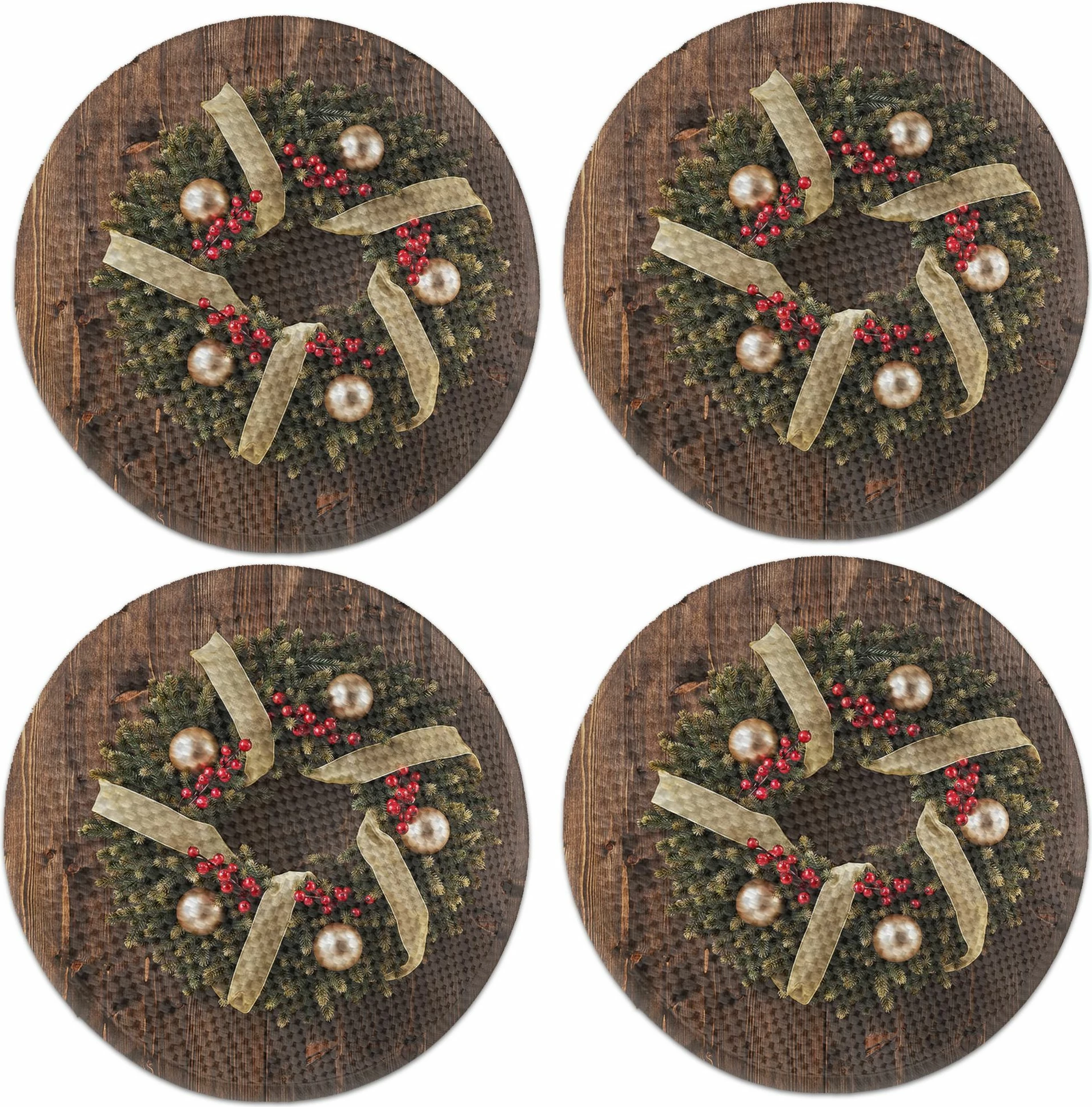Set nënshtruesish tavoline, shumëngjyrësh, Hermia Concept, 37cm, 4 copë