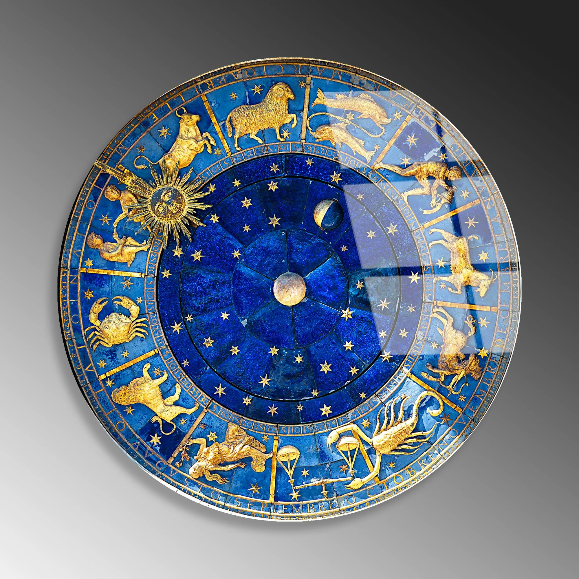 Tavolinë kafeje moderne, xham i temperuar, shumëngjyrëshe, Skye Decor, SHB-033-A