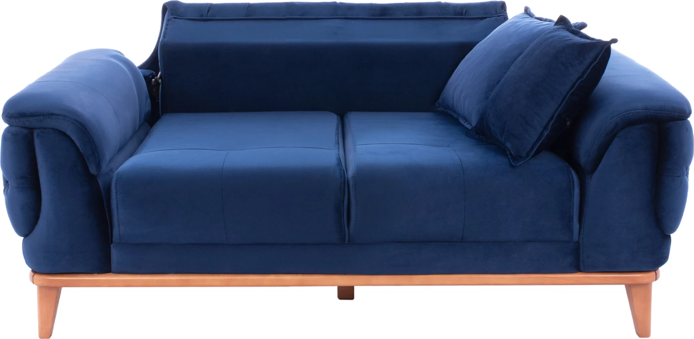 Divan 2-vendësh që bëhet shtrat, ngjyrë blu, FH3250.18