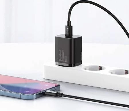 Karikues rrjeti Baseus Super Si CCCJG30CE 30W USB-C 3A, i zi