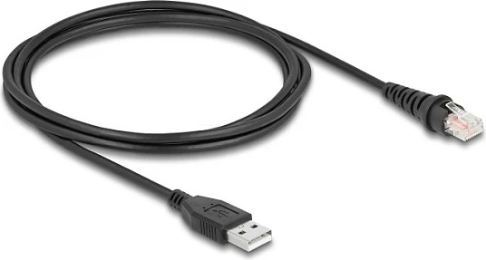 Kabllo DeLOCK RJ50 në USB 2.0 Type-A për barcode skaner, 2 m, e zezë