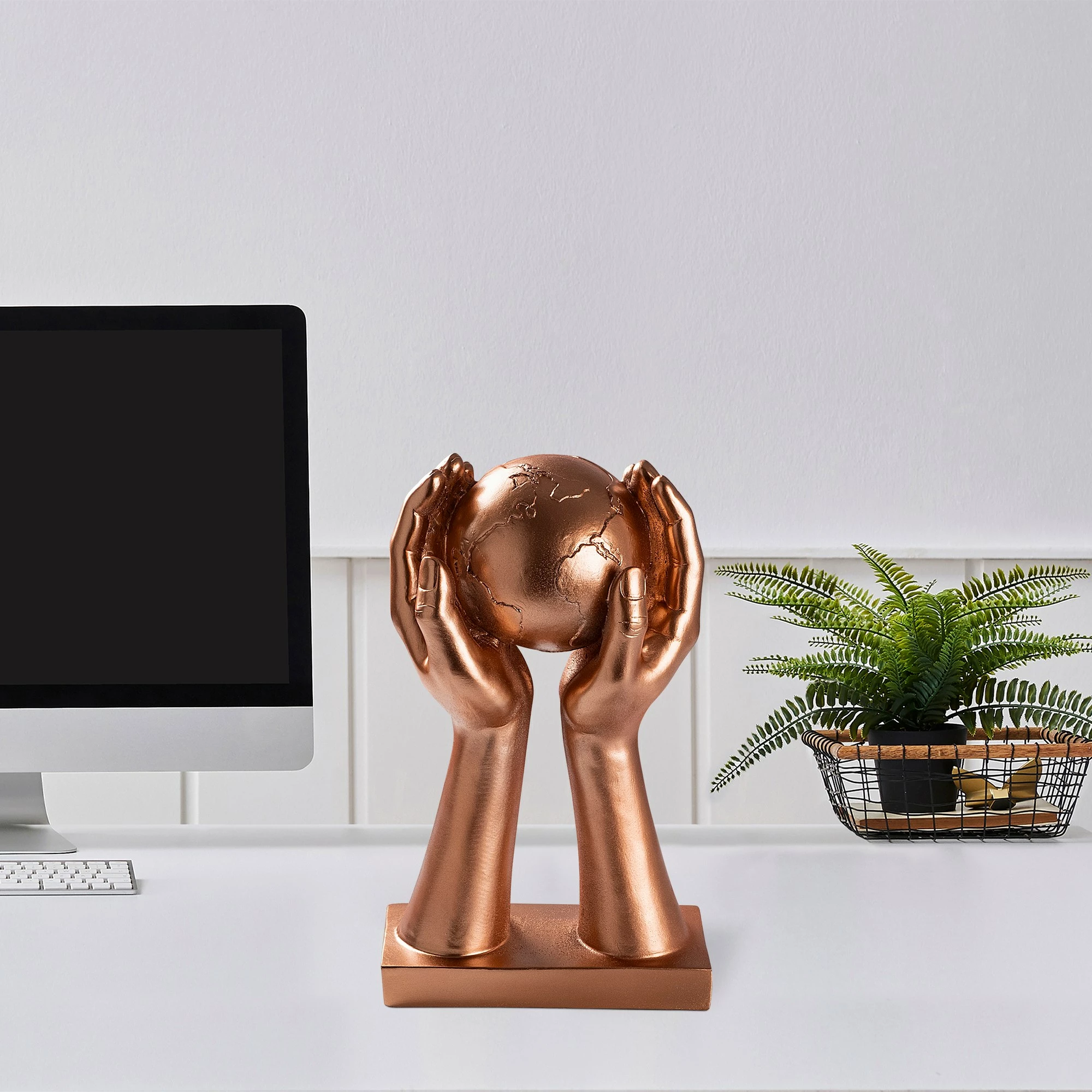 Objekt dekorativ Aberto Design, Global, bronz, 18x30x9cm