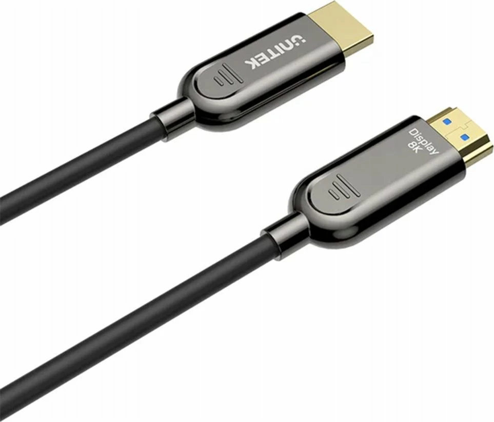 Kabllo HDMI Unitek C11085GY01-15M 15m HDMI 2.1 AOC 8K 60Hz 4K 120/144Hz 40Gbps Argjendtë