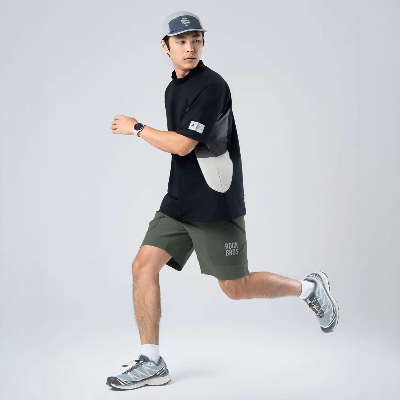 Shorce sportive Rockbros YDDK015, madhësi M, me rrip, xhepa me zinxhir, jeshile