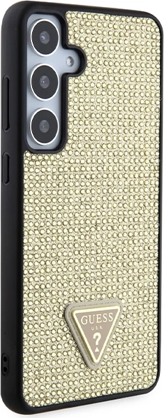 Mbështjellës Guess Rhinestone Triangle për Samsung Galaxy S24+, ari