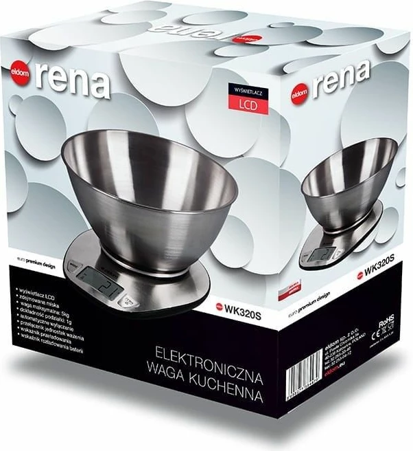 Peshore kuzhine elektronike ELDOM WK320S RENA me enë, çelik