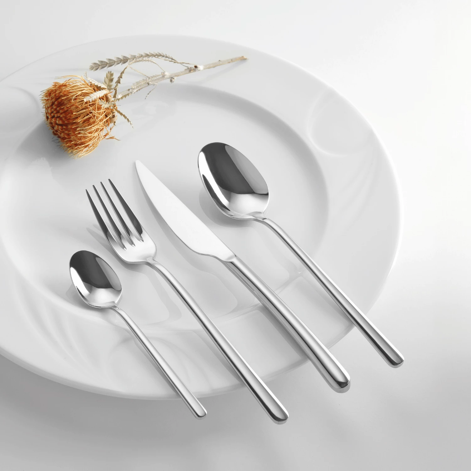 Lugë kafeje OVE Amarone 119 mm, inox 18/10, set 12 copë, argjend