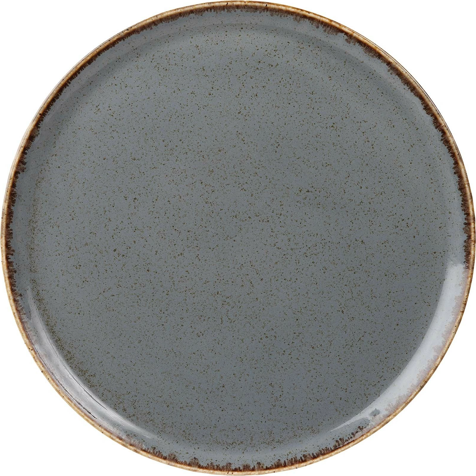 Pjatë pice Porland Seasons Stone Ø280 mm, porcelan, set 6 copë, e hirtë e errët