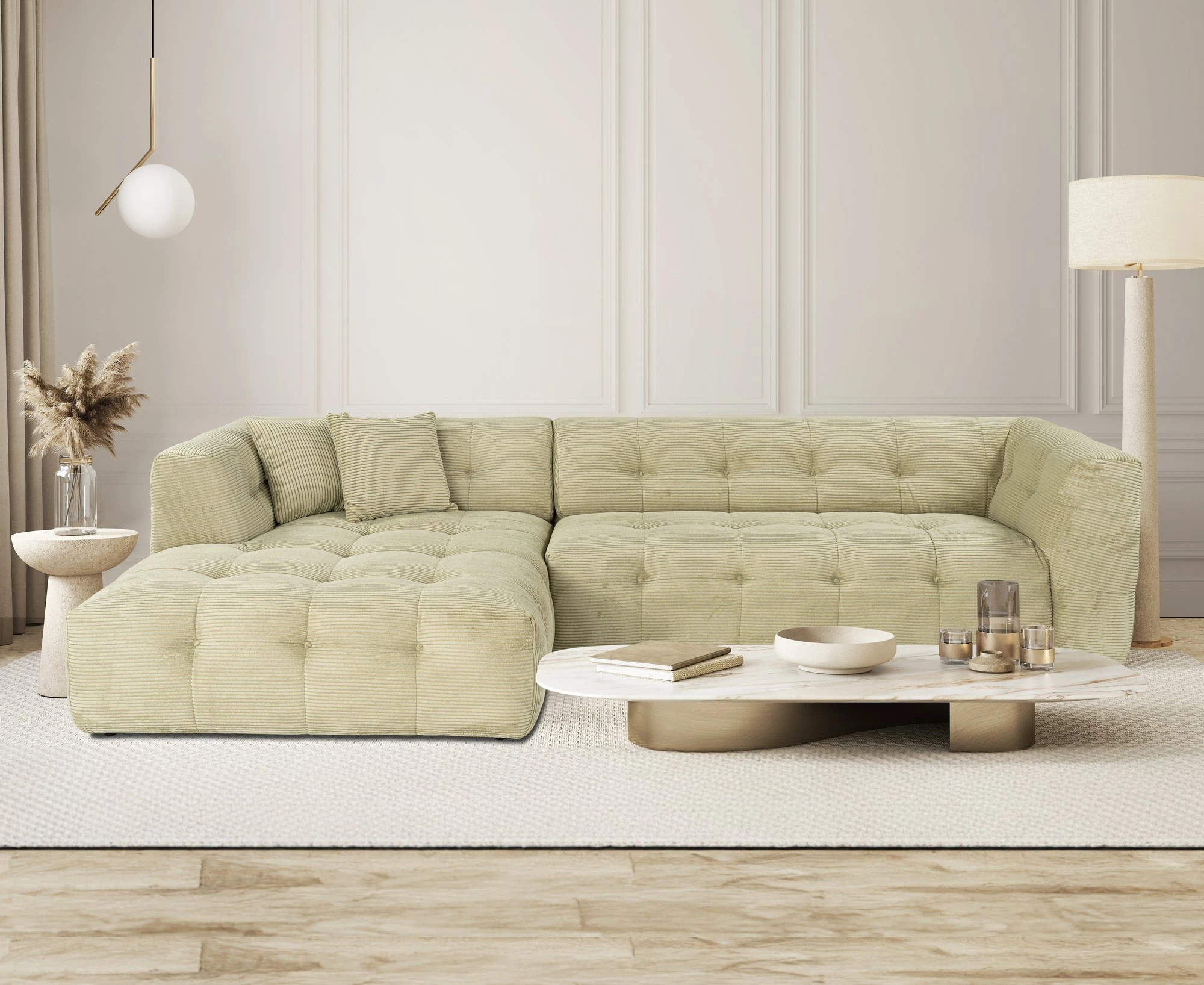 Këndare Atelier del Sofa, Cady këndore majtas, ngjyrë e gjelbër