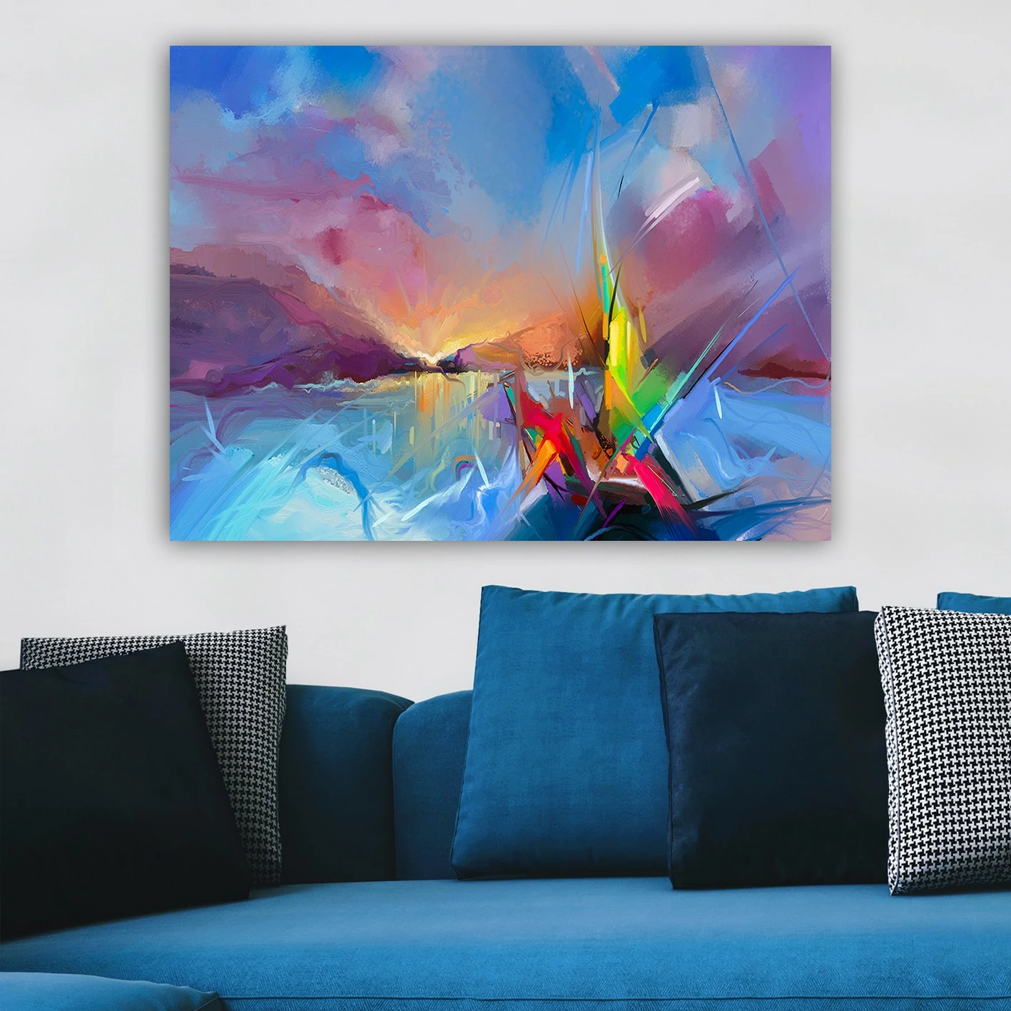 Pikturë dekorative në kanavacë, shumëngjyrëshe, 70x100cm, 1054276691_70100