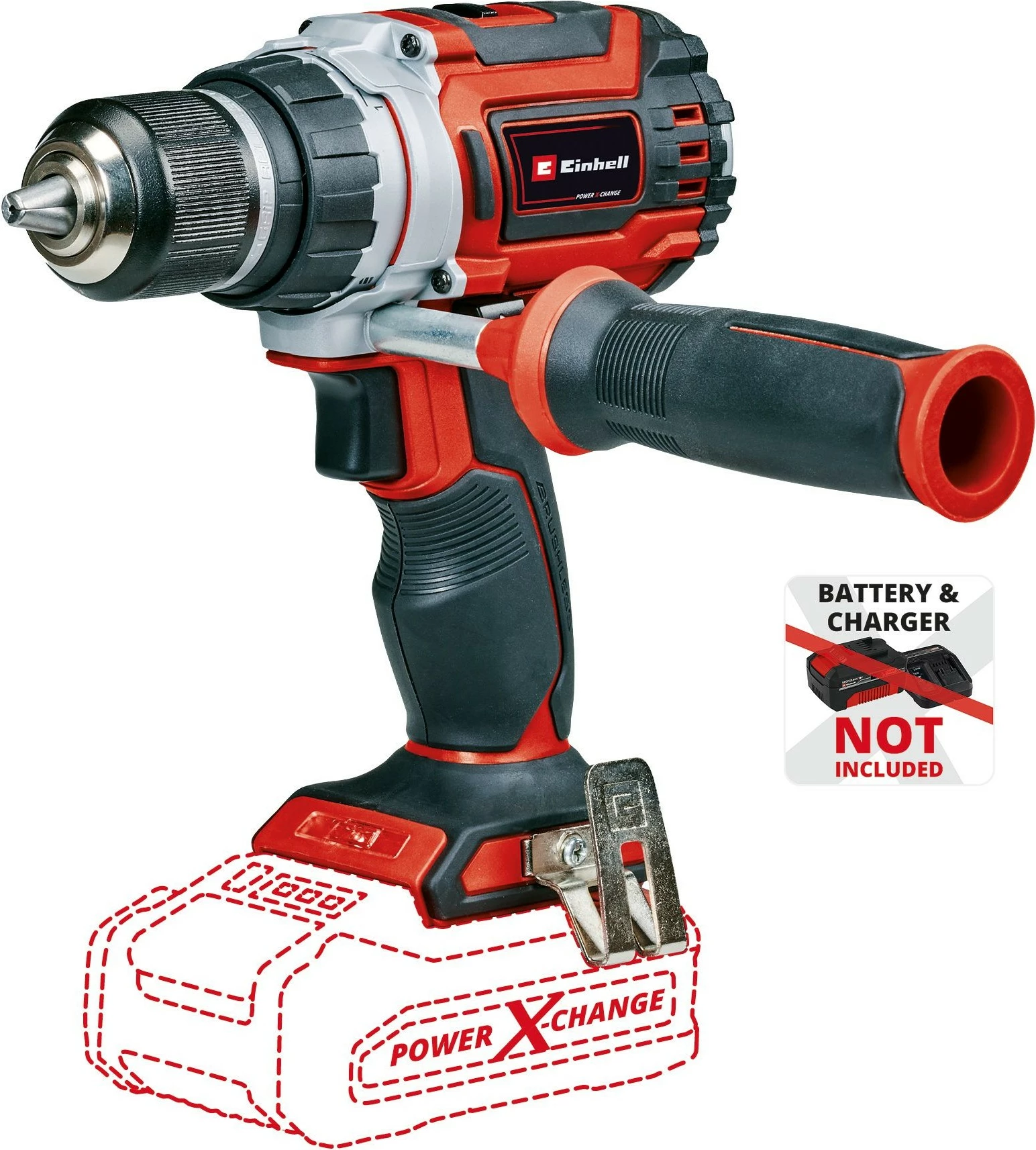 Shpuese/vidafiksues Einhell TP-CD 18/60 Li BL Solo, brushless, 18V, 2 shpejtësi, pa bateri, e zezë/e kuqe