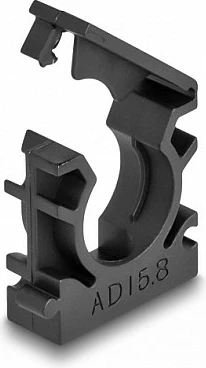 Mbajtës kabllosh DeLOCK 15.8 mm, set 8 copë, i zi