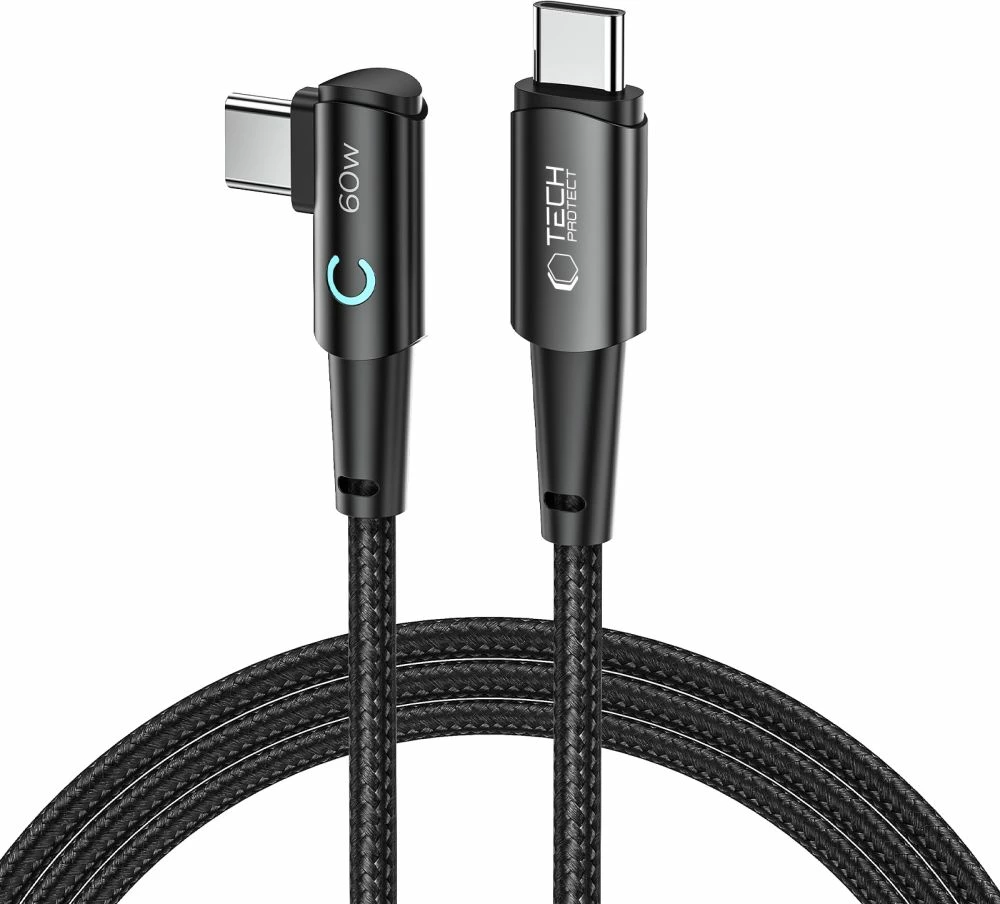 Kabllo USB-C në USB-C Tech-Protect UltraBoost L, 2m, 60W, Gri