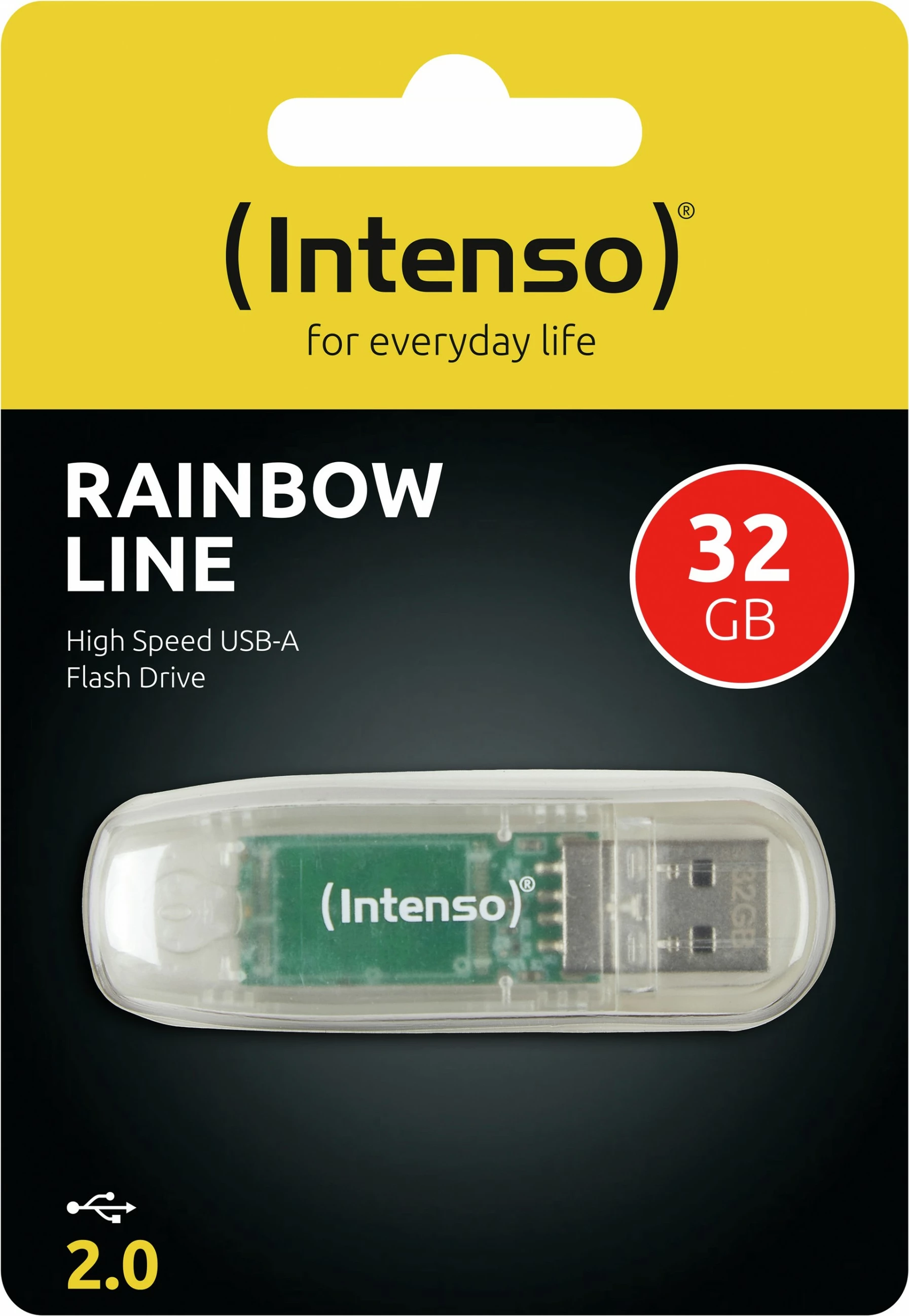 USB Intenso Rainbow Line 32 GB, USB Type-A, 2.0, Transparent