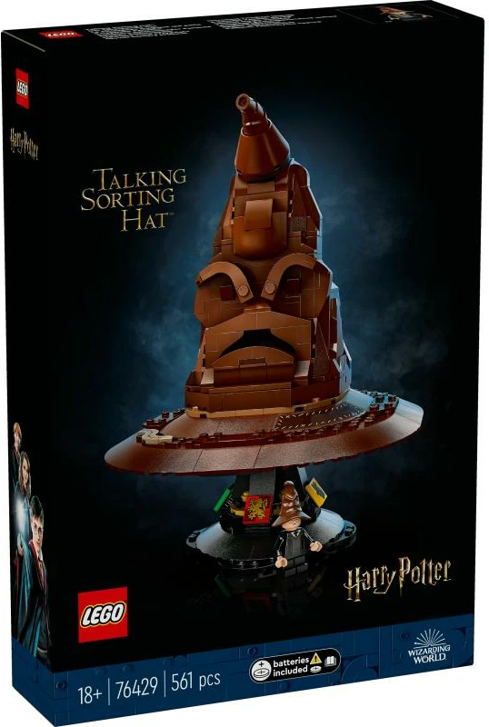 set ndërtimi LEGO Harry Potter The Sorting Hat 76429, 561 pjesë, me tinguj, për 18+, me minifigurë