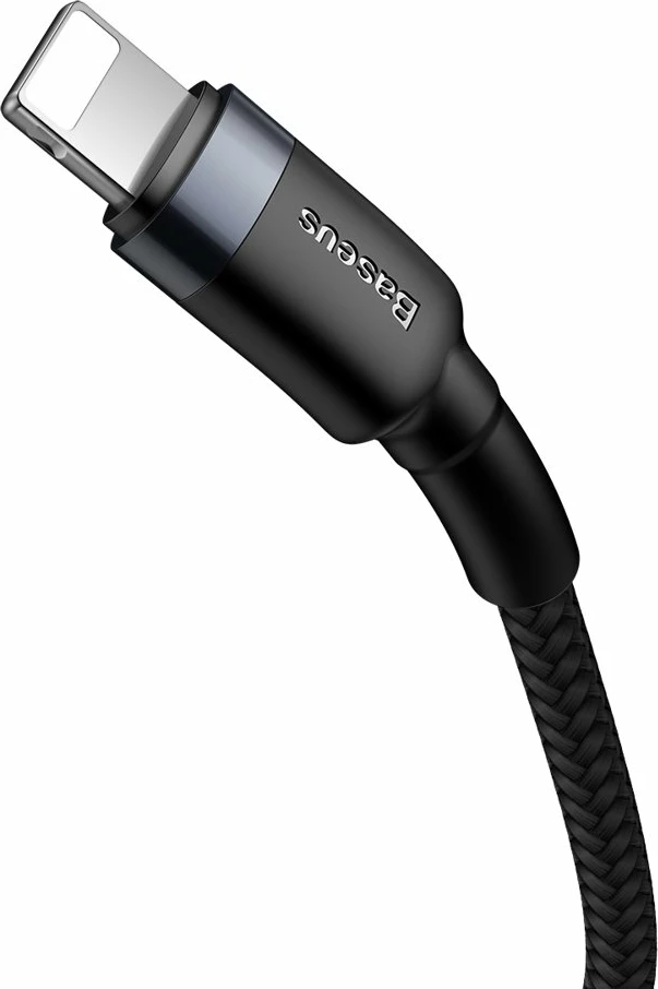 Kabllo Baseus Cafule CATLKLF-G1, USB-C në Lightning, 1m, 18W, e zezë/gri