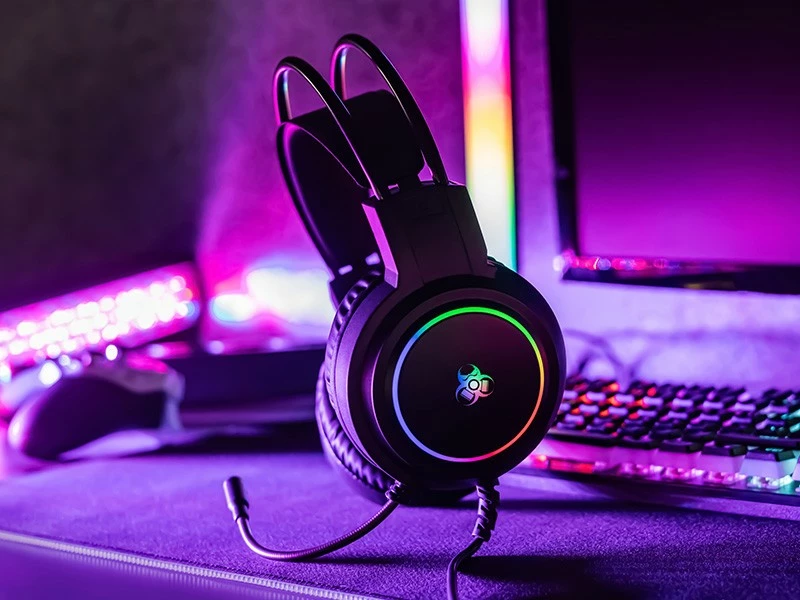 Kufje gaming Tracer GameZone GZ X1 50 mm, me mikrofon, 3.5 mm, RGB, kabllo 1.9 m, stereo, zezë