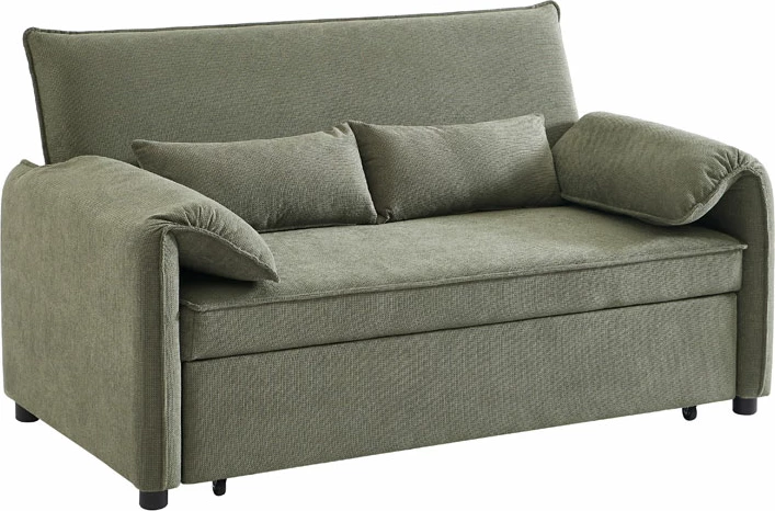 Krevat-sofë Rubik, 3 vende, ngjyrë e gjelbër, 161x84x92