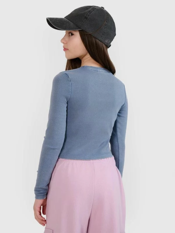 Maicë me mëngë të gjata crop slim për vajza 4F