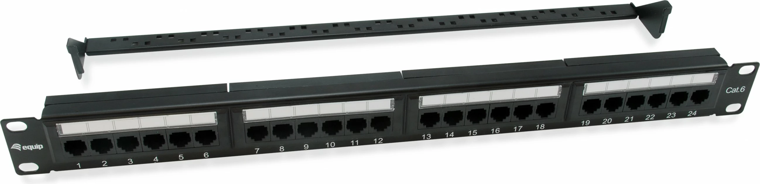 Patch panel Equip 135426, 24 porta, Cat6, 1U, i zi