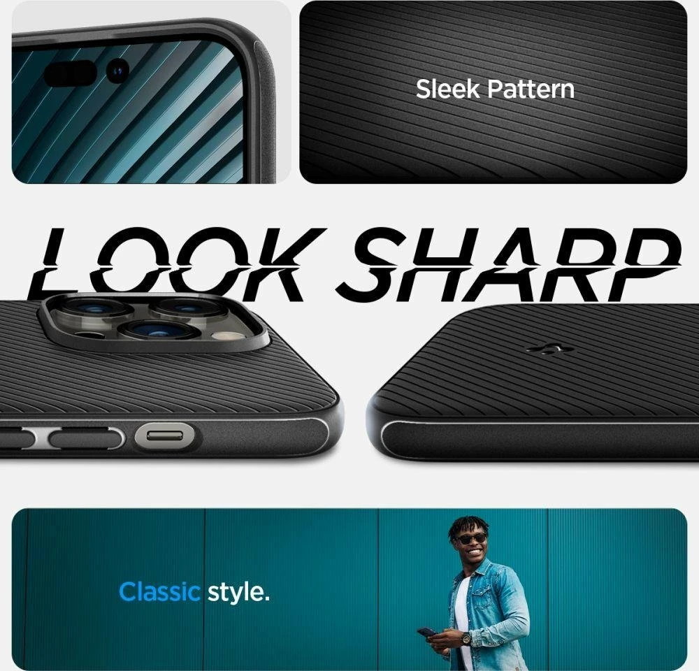 Mbështjellës Spigen Mag Armor për Apple iPhone 14 Pro Max, fibër aramidi (Kevlar), pllakë magnetike, i hollë, i zi, set 1 copë