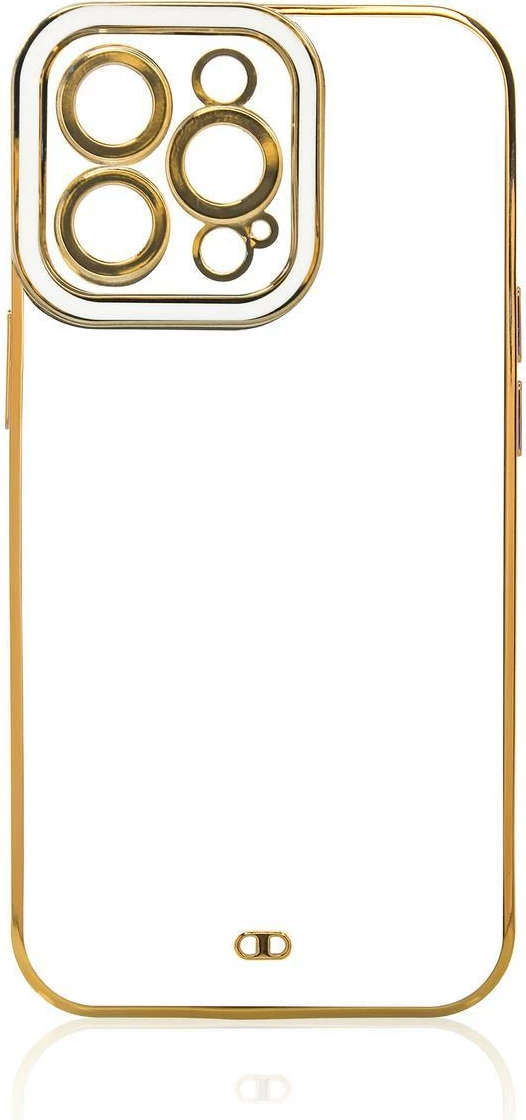 Mbështjellës Hurtel për Samsung Galaxy A12 5G, kornizë ari, Transparent