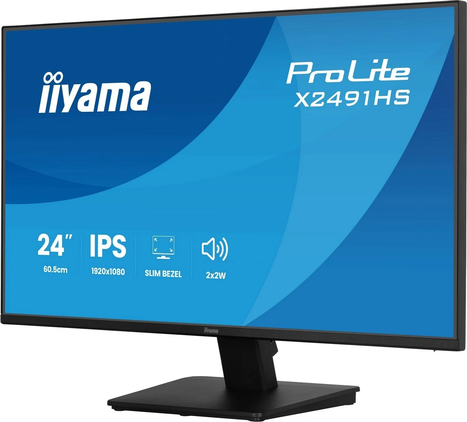 Monitor iiyama ProLite X2491H-B1, 23 inç, IPS, Full HD, HDMI, DisplayPort, e zezë