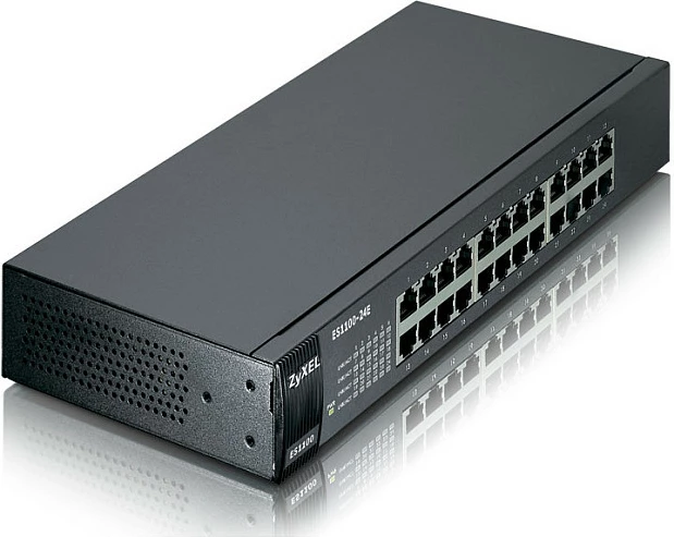 Switch Zyxel ES1100-24E, 24x Fast Ethernet, Unmanaged, i zi
