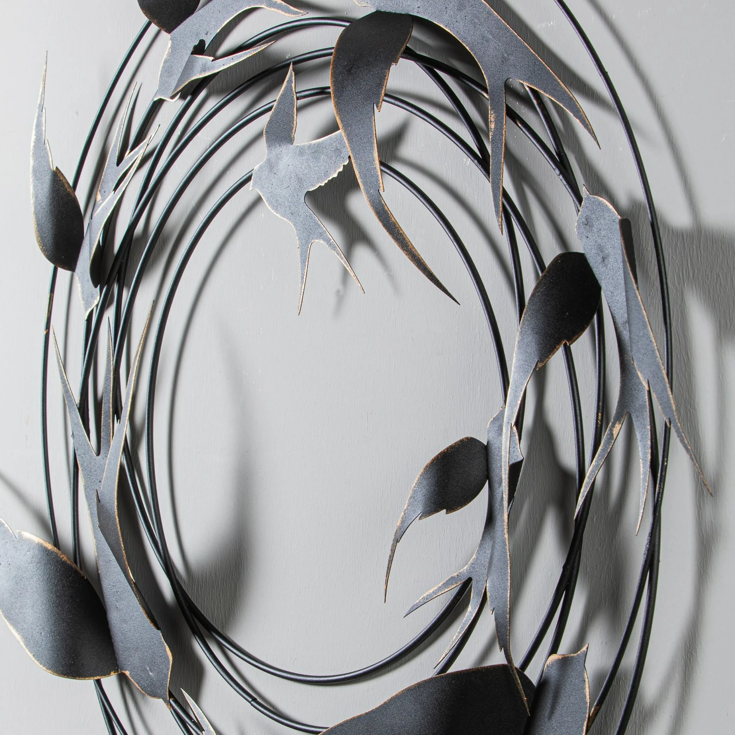 Aksesor dekorativ metalik për mur, Wallity, Migration, shumëngjyrësh, set 6 copë